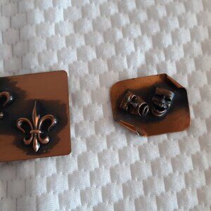 FRANCISCO REBAJES  PINS FLEUR DE LIS AND COMEDY AND TRAGEDY